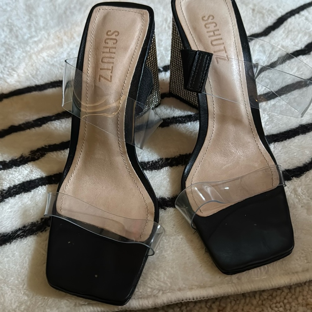 Schutz sparkle heel sandal